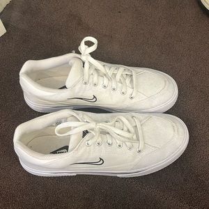 Nike white canvas sneakers size 8